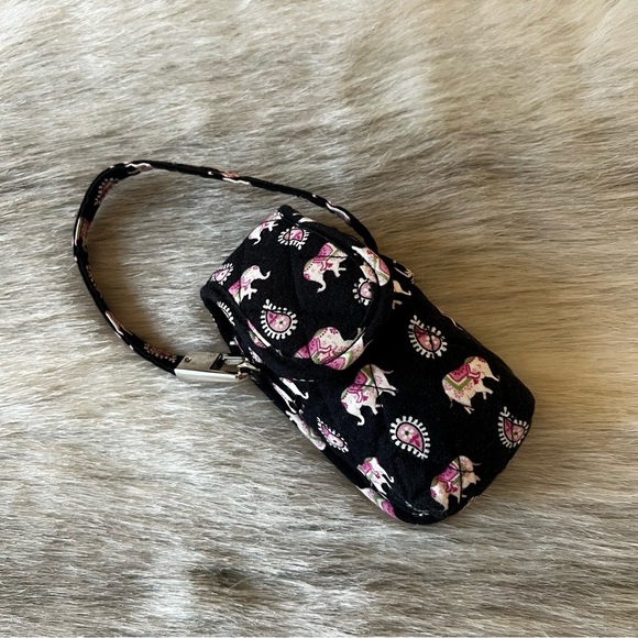 Vintage VERA BRADLEY Pink Elephants 2007 Phone Case Credit Cards Lipstick Case - Picture 1 of 8
